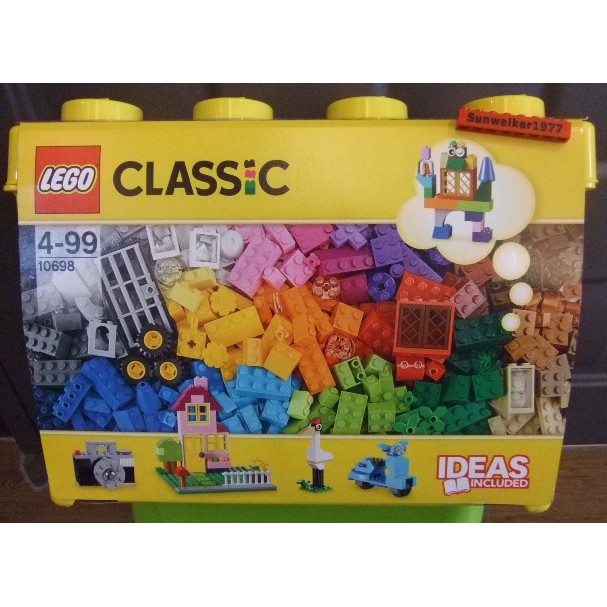 【積木2010-贈積木拆卸器】樂高Lego-全新未拆 經典系列 10698 小顆粒-大塑膠箱積木桶