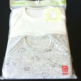 日本帶回UNIQLO 100%純棉長袖包屁衣 90cm ♥全新品♥