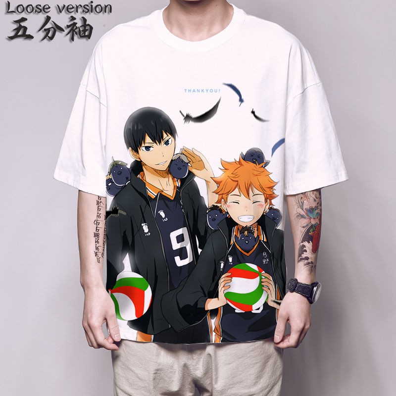 排球少年烏野高校西谷夕同款衣服半袖t恤短袖寬松動漫二次元夏季 蝦皮購物