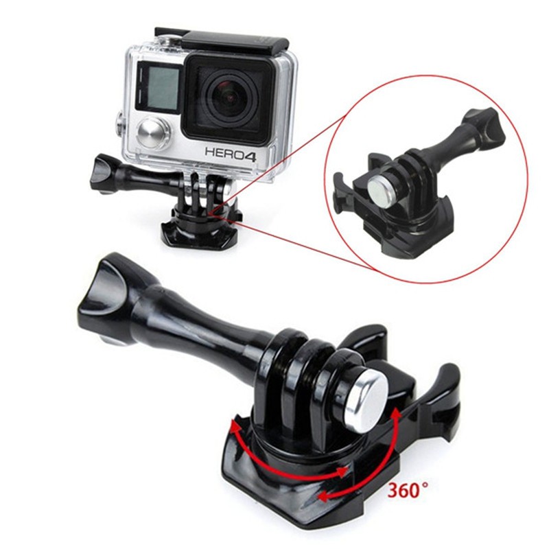 GoPro旋轉配件套裝 旋轉固定座+長螺桿 旋轉快拆基座 360度旋轉拍攝 GoPro配件組合 戶外運動 Hero6