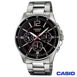 CASIO卡西歐 時尚三眼爵士石英腕錶 MTP-1374D-1A