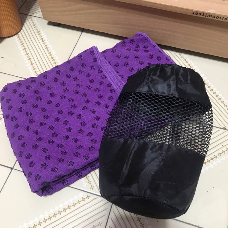 現貨出清 買一送一 ROYAL YOGA 紫色瑜珈墊(送紫色防滑瑜珈墊鋪巾+收納袋-僅試用過)