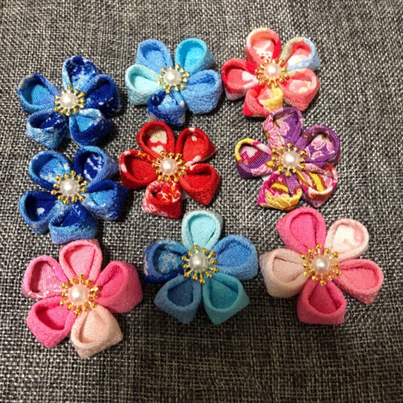 可訂製和風布花細工花單朵半成品材料 蝦皮購物