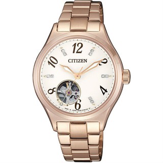 CITIZEN 星辰 PC1002-85A LADY'S 女神開芯機械女錶 /白面 34mm