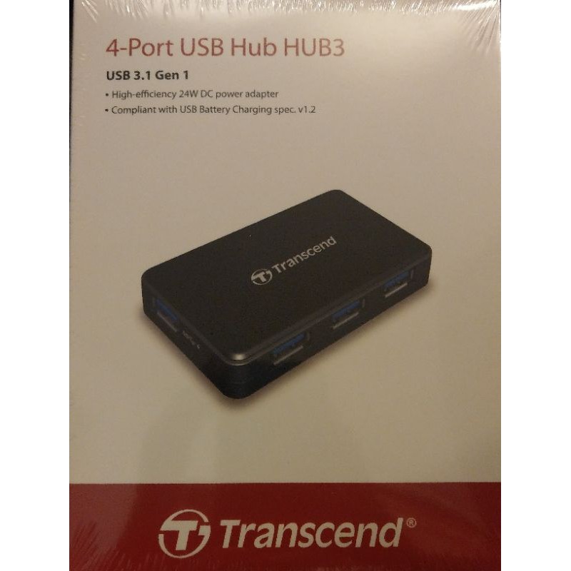 創見transcend 4-port usb hub3 USB 3.1 Gen 1