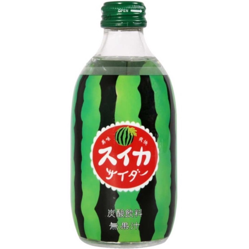 日本 TOMOMASU 碳酸飲料  西瓜風味 玻璃罐裝