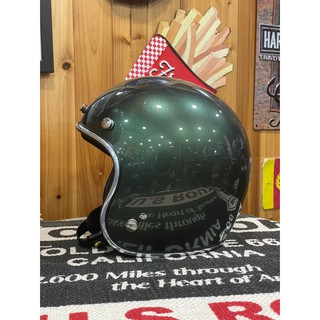 （l LOVE樂多) GALLOP Kustom Kulture 復古半罩安全帽 素色3/4安全帽 橄欖綠