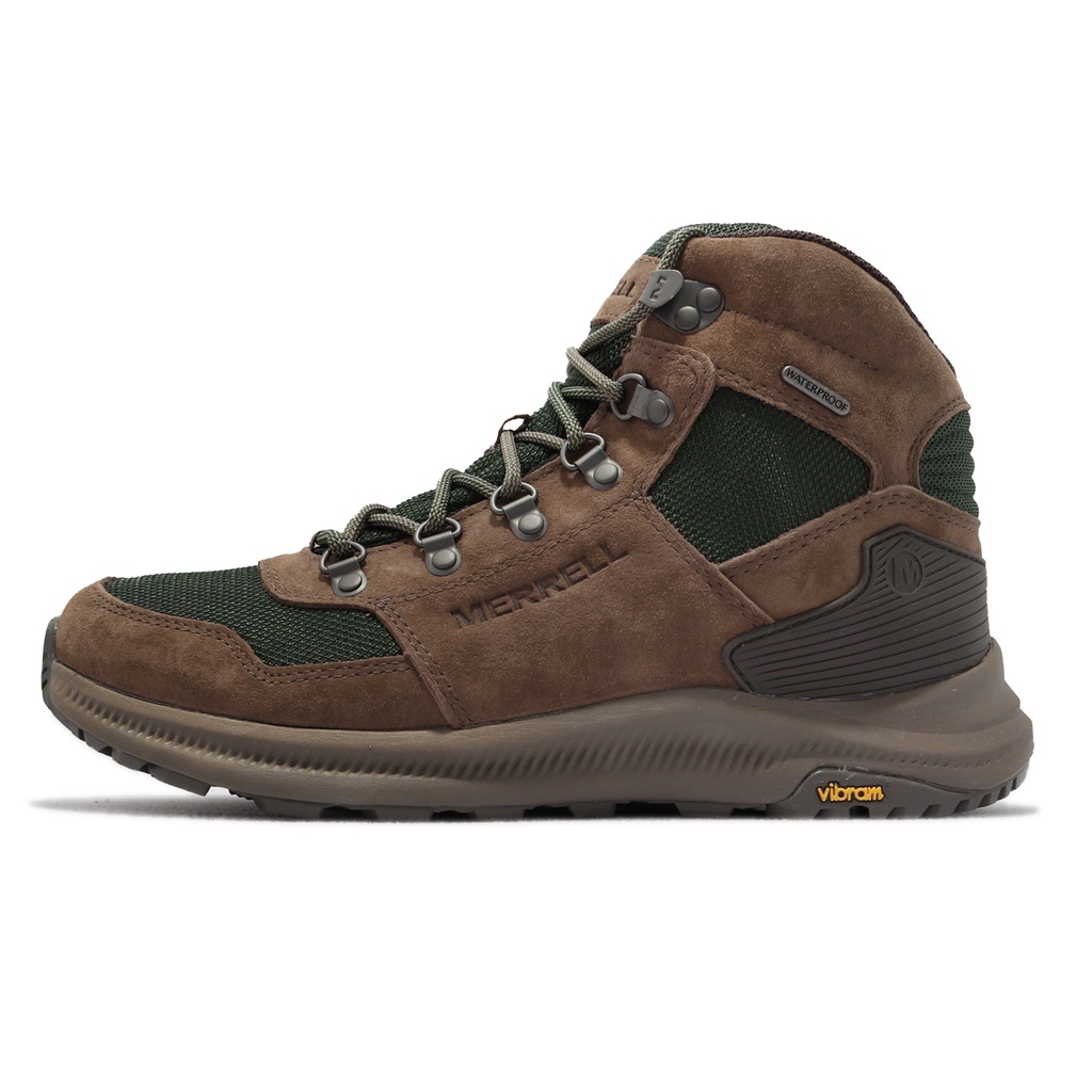 Merrell 登山鞋 Ontario 85 Mesh Mid WP 咖啡 綠 防水 男鞋 【ACS】 ML500153