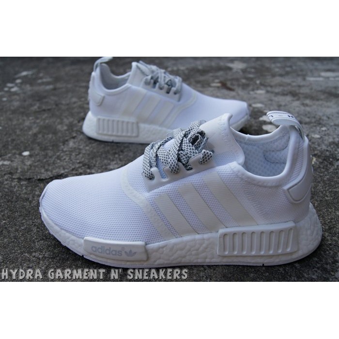 【HYDRA】Adidas NMD R1 Boost 全白 二代 反光鞋帶 限量 日標 慢跑 網面 透氣 S31506