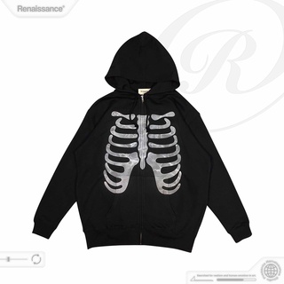 Renaissance MARBLED SKELETON CASUAL JACKET 骨頭拉鍊連帽外套