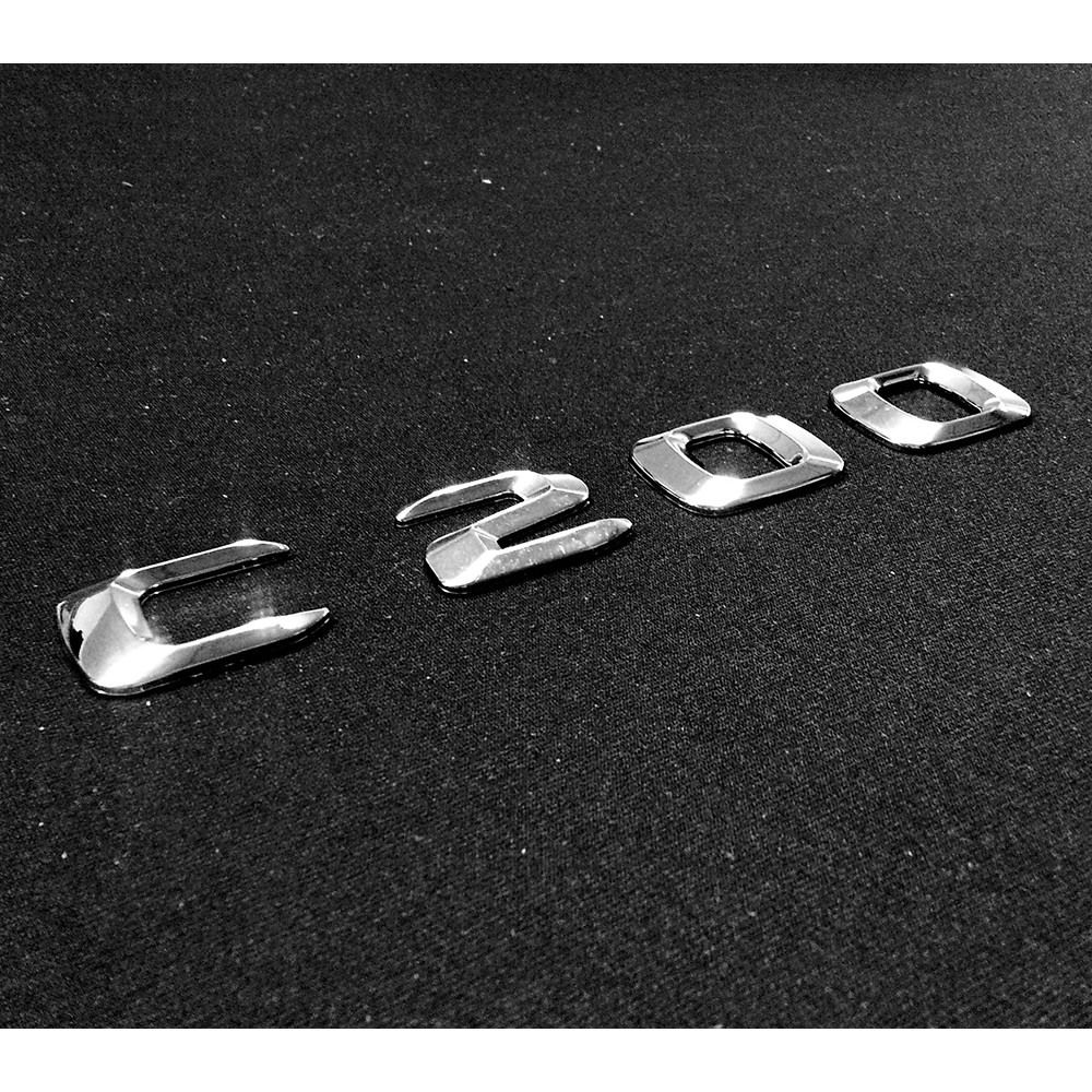 ~圓夢工廠~ 賓士 Benz W205 2015~18 C200 後車箱鍍鉻字貼 同原廠款式 字體高度23mm