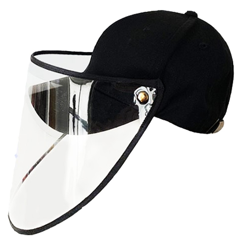 可拆式防塵防飛沫防護帽 棒球帽 防疫帽(S0072-A)只剩黑色