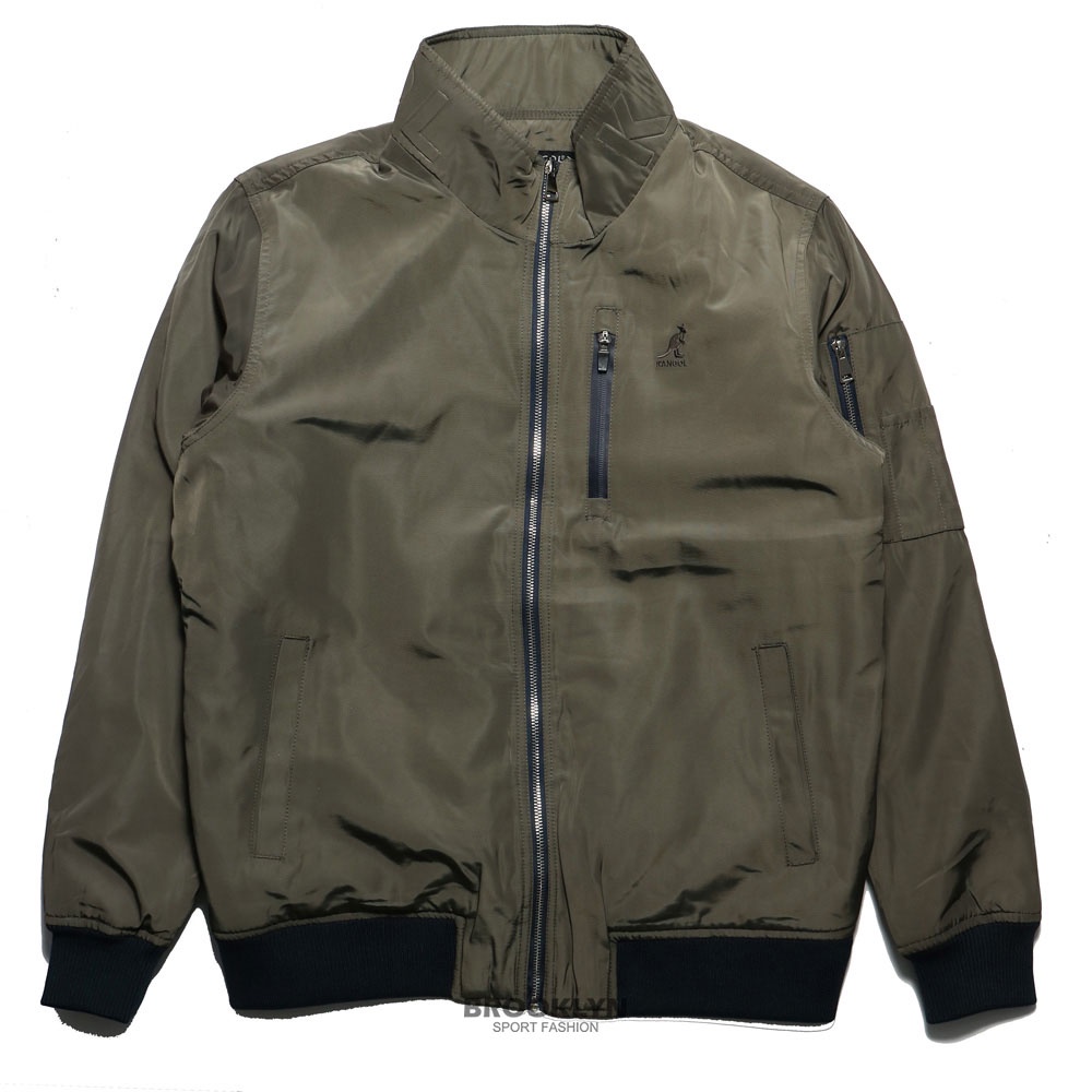 KANGOL 外套 飛行外套 軍綠 立領 長袖 秋冬服飾 男 (布魯克林) 6955146012