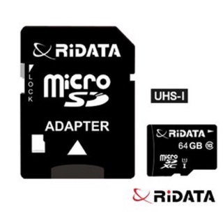 RIDATA錸德 Micro SDXC UHS-I Class10 64GB記憶卡「滿$199即贈價值不等神秘好禮！」