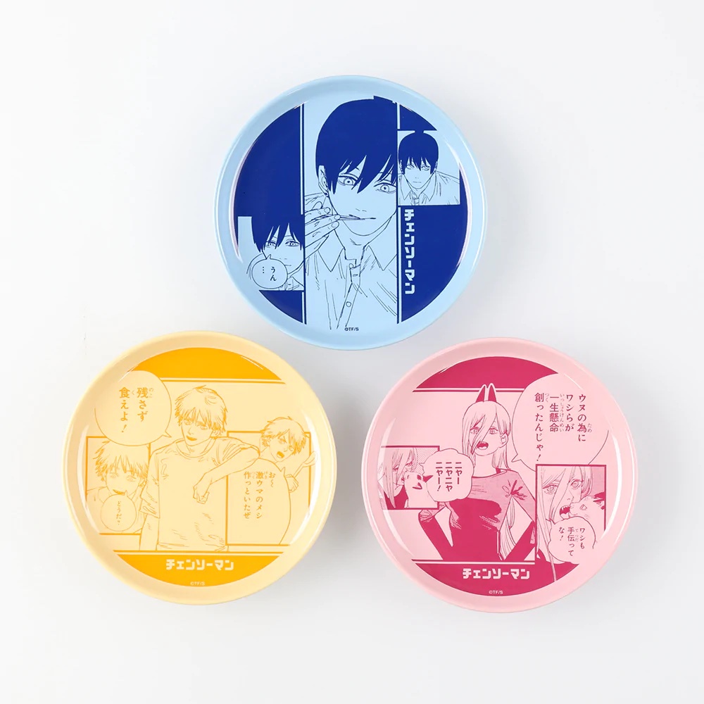 ［現貨］鏈鋸人 早川家原畫盤子三入組 Jump Shop 日版 淀治 早川秋 帕瓦 電次 電鋸人 JS