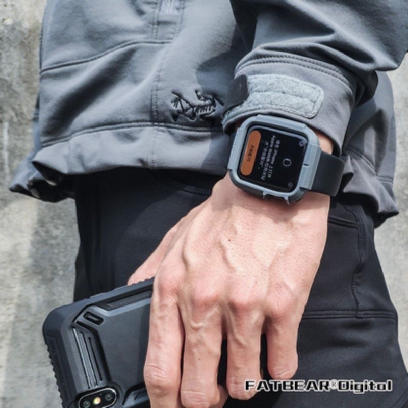 肥熊蘋果手錶Apple Watch 6 SE保護套iWatch2/3/4/5戰術防摔套殼