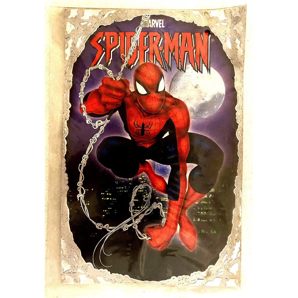 美版 Marvel Spider-Man 漫威 蜘蛛人 銀色蜘蛛網立體 A4 海報