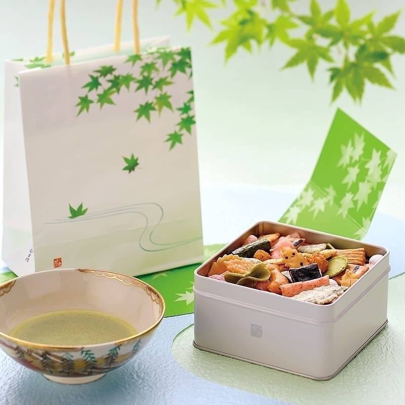 預購 日本 小倉山莊夏季限定 十色夏楓仙貝鐵盒禮盒