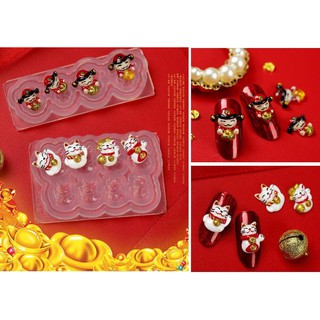 雕花矽膠模型°×菲玩美甲╭☆粉雕軟模 美甲填充模具 美甲飾品 袖珍黏土 時光寶石 水晶滴膠 美甲模具 蝴蝶結模具