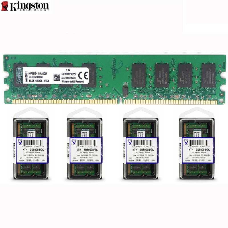 全新金士頓 DDR2 2GB 667Mhz 800Mhz 5300 6400 PC2 台式機 RAM/筆記本電腦內存