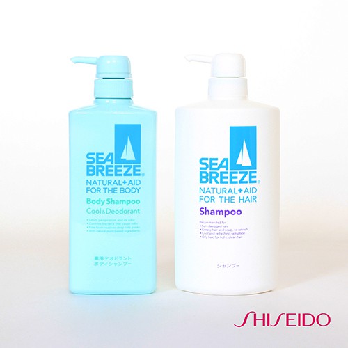 【SEA BREEZE】海洋微風 活力清香洗髮/沐浴乳2件組(600ml)《泡泡生活》