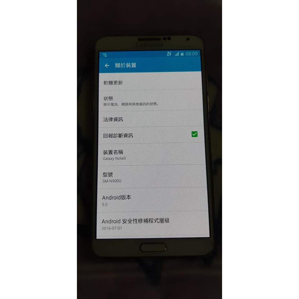 NOTE3 N900U LTE 二手空機當零件機賣