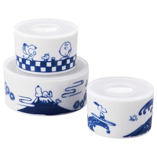 日本🇯🇵原裝史努比 SNOOPY 3入陶瓷保鮮罐組