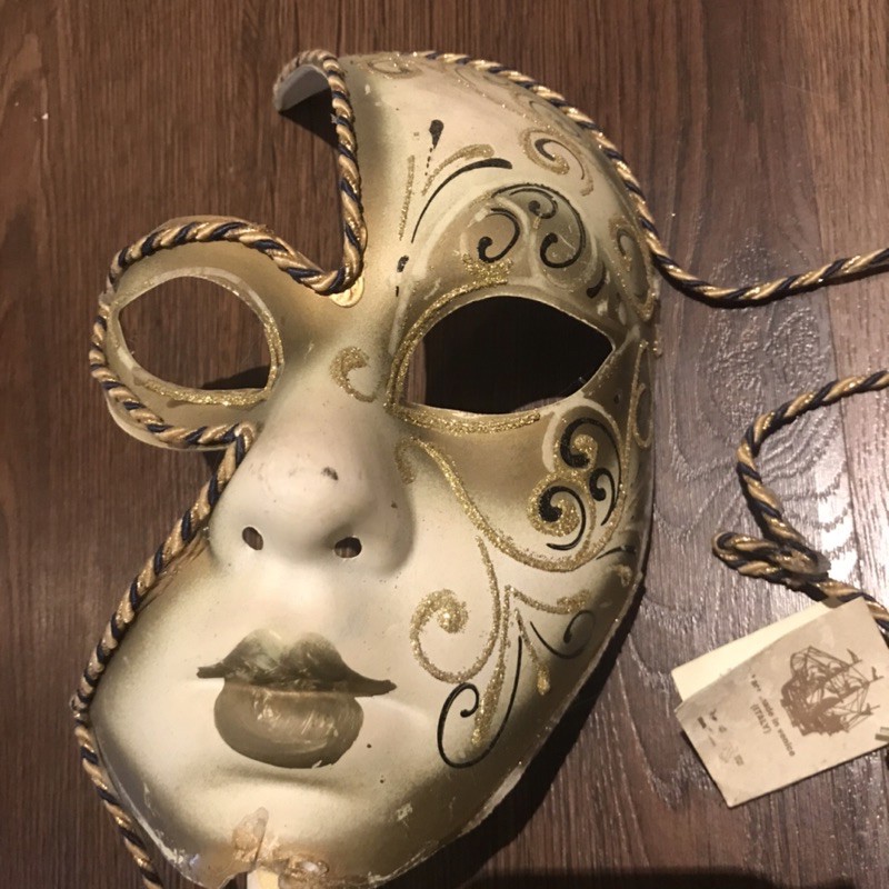 歌劇魅影 面罩 威尼斯 義大利 帶回🇮🇹手工製 威尼斯 嘉年華 面具 附手柄 派對 舞會 莎拉布萊曼