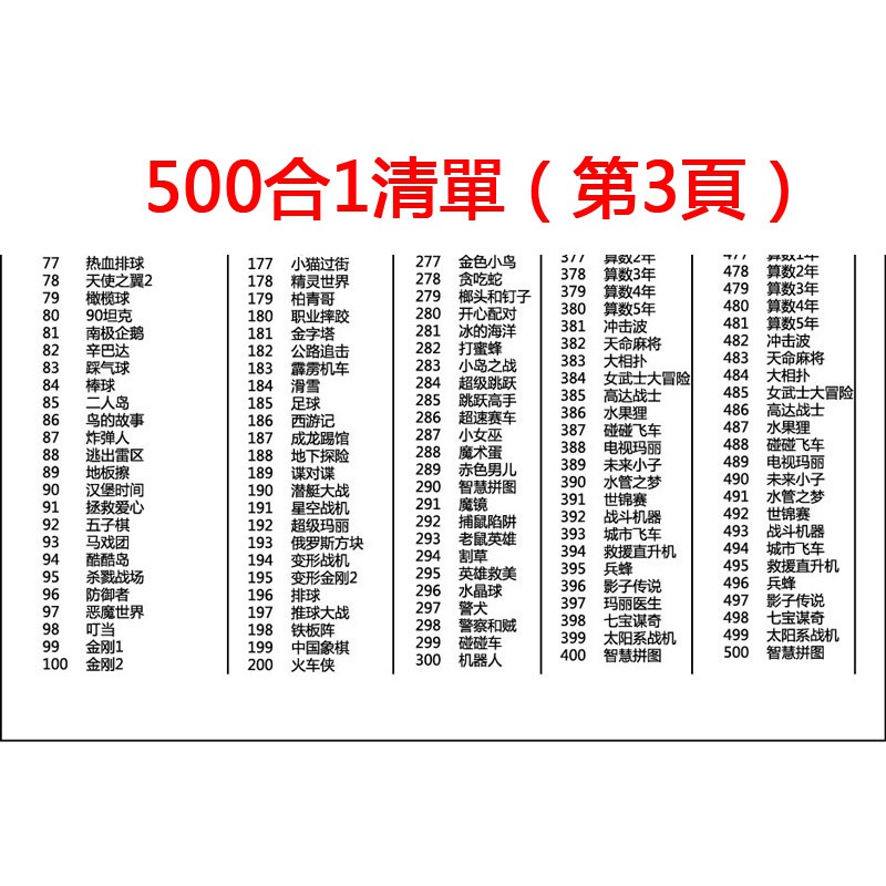 好貨 任天堂電視遊戲機通用遊戲黃卡插卡合集500合一經典不重復魂鬥羅