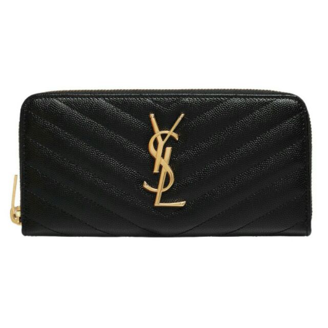 YSL 魚子醬拉鏈長夾