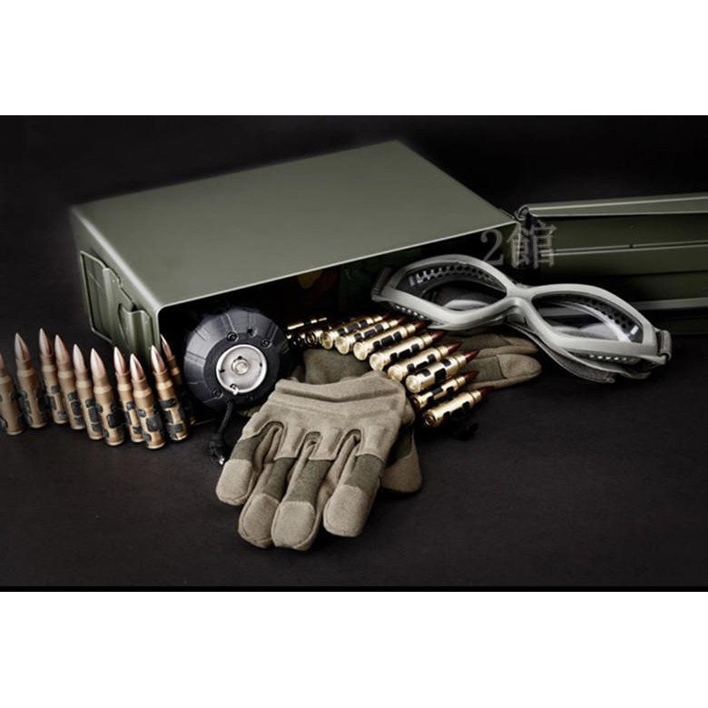 2館 生存遊戲 真品 M19A1 彈藥箱(7.62mm 5.56mm美軍子彈箱工具箱醫藥箱防潮防爆箱置物收納盒電池手提箱