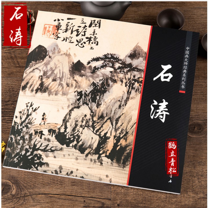 國畫書籍 大師經典系列石濤山水畫臨摹範本畫集畫冊冊頁藝術圖書書籍 蝦皮購物