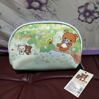 Rilakkuma 拉拉熊 貝殼化妝包 化妝包 萬用包 零錢包 錢包