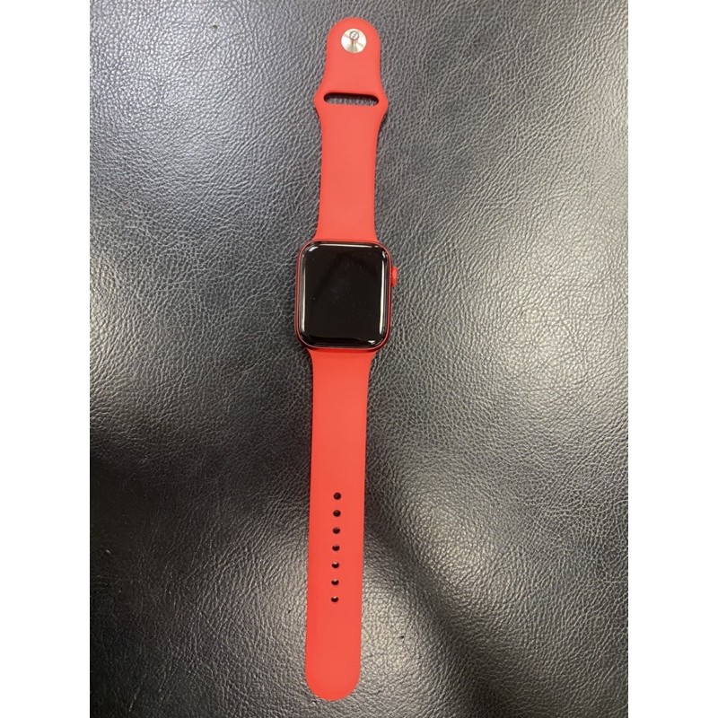 蘋果Apple Watch S6 GPS (44mm) 大喜紅 鋁金屬錶殼 紅色運動款橡膠錶帶 A2292 原廠保固中！