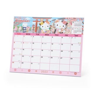【震撼精品百貨】2023年 掛曆/年曆/手帳~日本SANRIO三麗鷗~Kitty 2023簡易支架桌曆(和服)