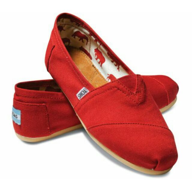 全新正品Toms經典素面女鞋-紅色