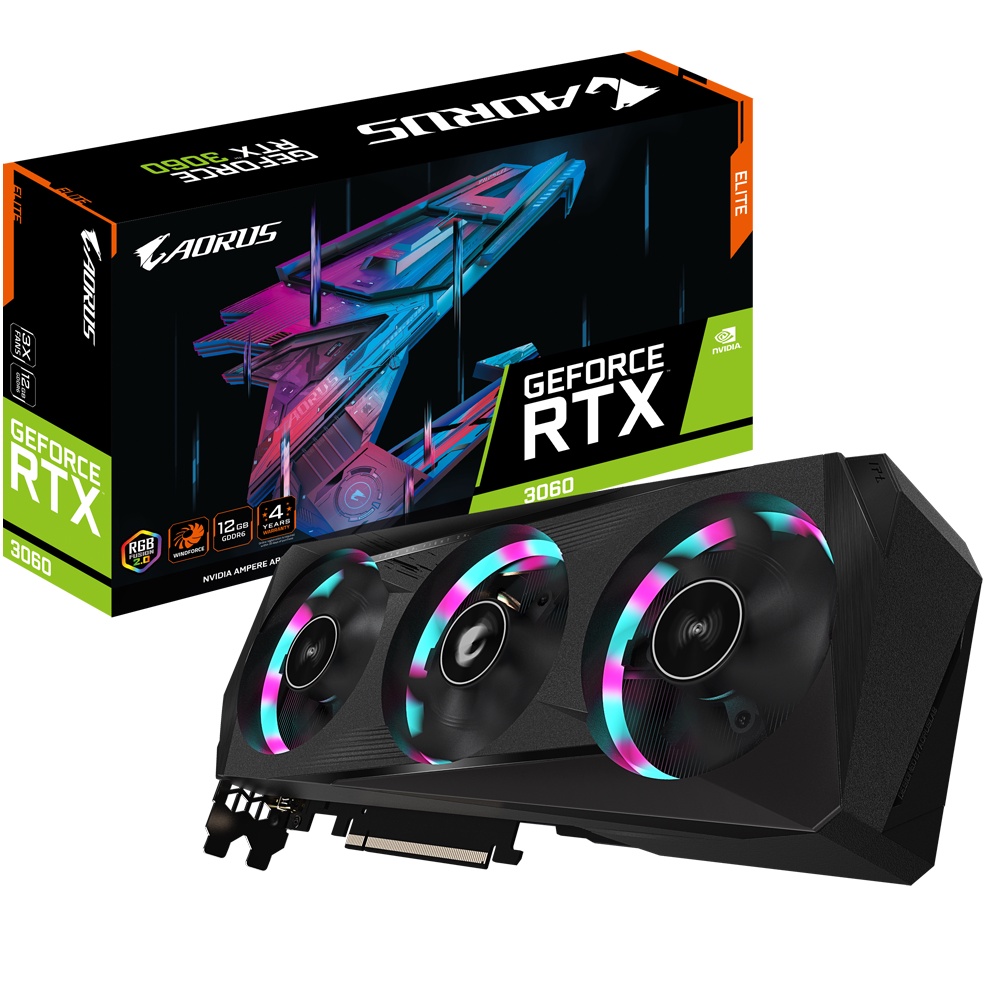 限自取 技嘉 AORUS GeForce RTX™ 3060 ELITE 12G (rev. 2.0) 顯示卡