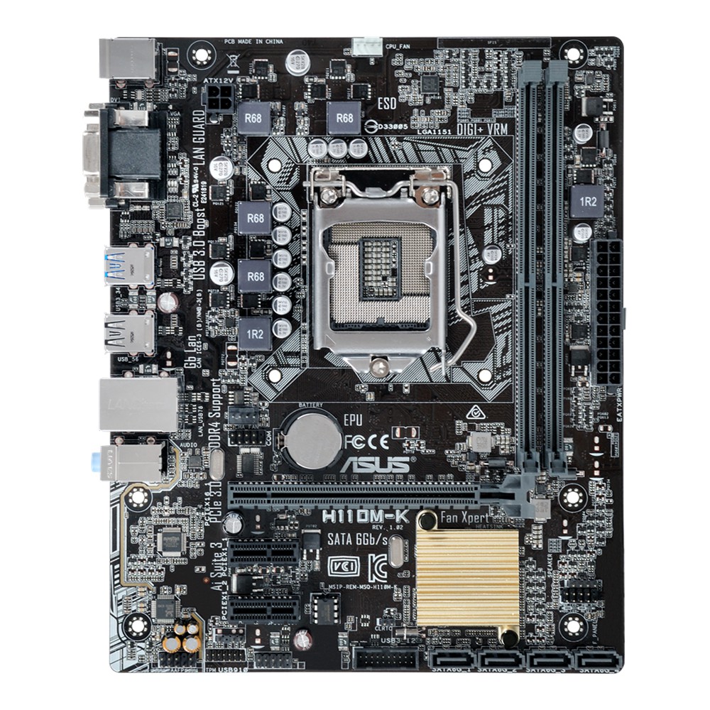 ASUS 華碩 H110M-K 1151 主機板 Intel H110 M-ATX 保固三年