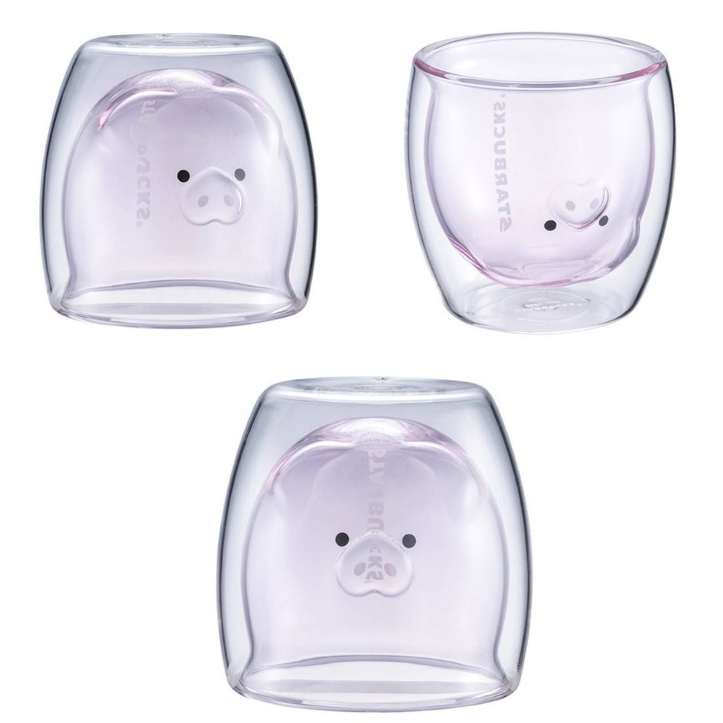 最後一個倒數完售🔊小豬造型雙層玻璃杯 星巴克雙層玻璃杯 雙層玻璃杯 2019豬年新品 1/9新品上市✅