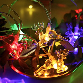 網紅聖誕節麋鹿LED燈串/ins風聖誕節日裝飾電池式燈串/USB派對裝飾燈/兒童生日派對裝飾