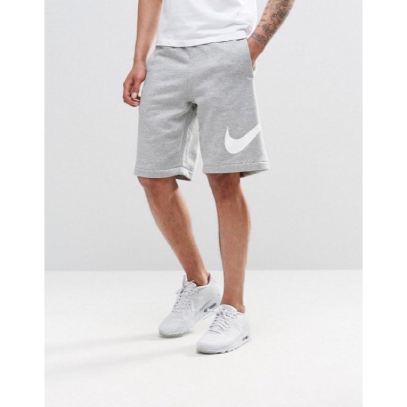 【KR_02】Nike jersey 大logo 重磅棉褲 短褲 灰色 843520-063