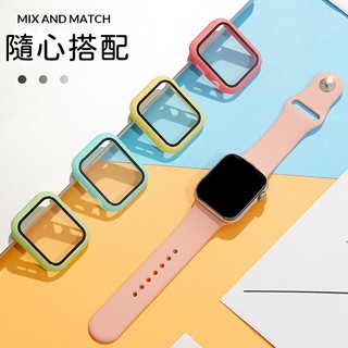 【二代！一體式錶殼】適用 Apple Watch 錶殼 S6 SE S5 38 40 42 44 mm 玻璃貼 手錶玻璃