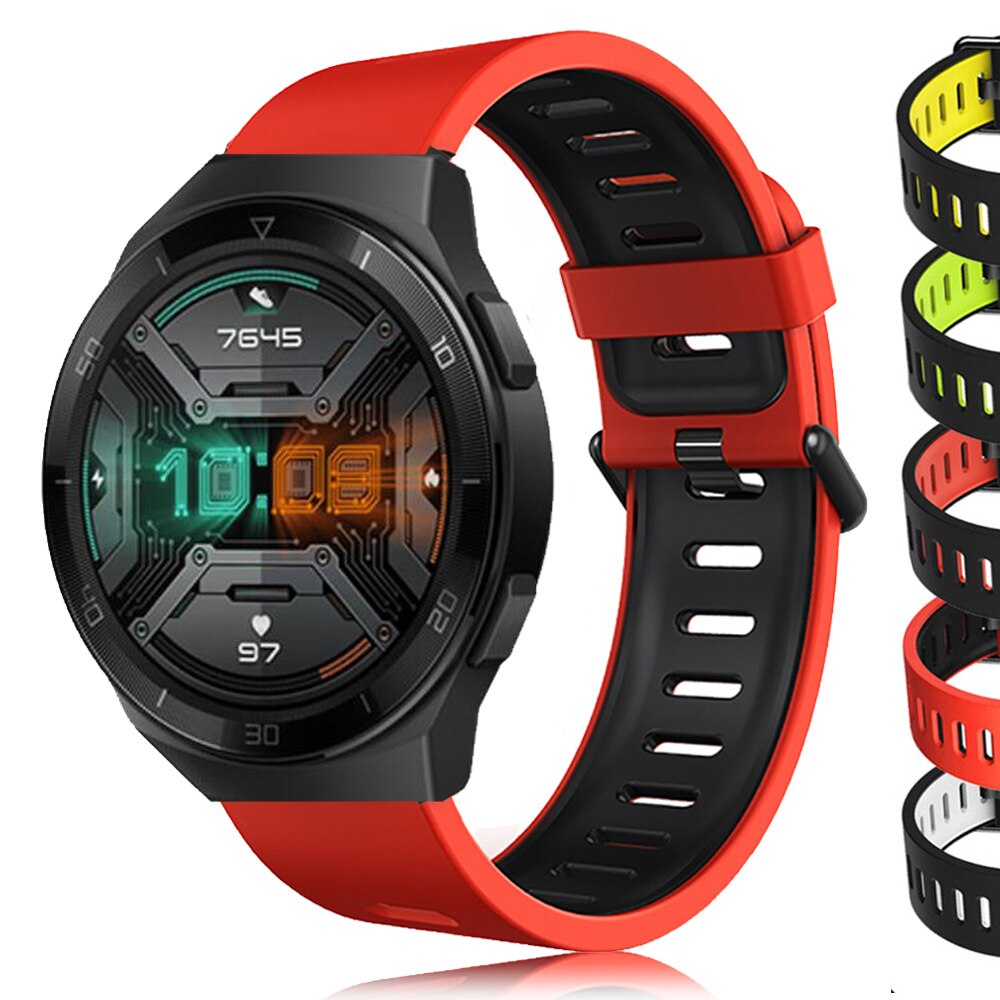 【TW】適用於 Huawei Watch Gt 2e 錶帶 Gt 2 Pro Gt2 46mm Gt2E 矽膠錶帶錶帶