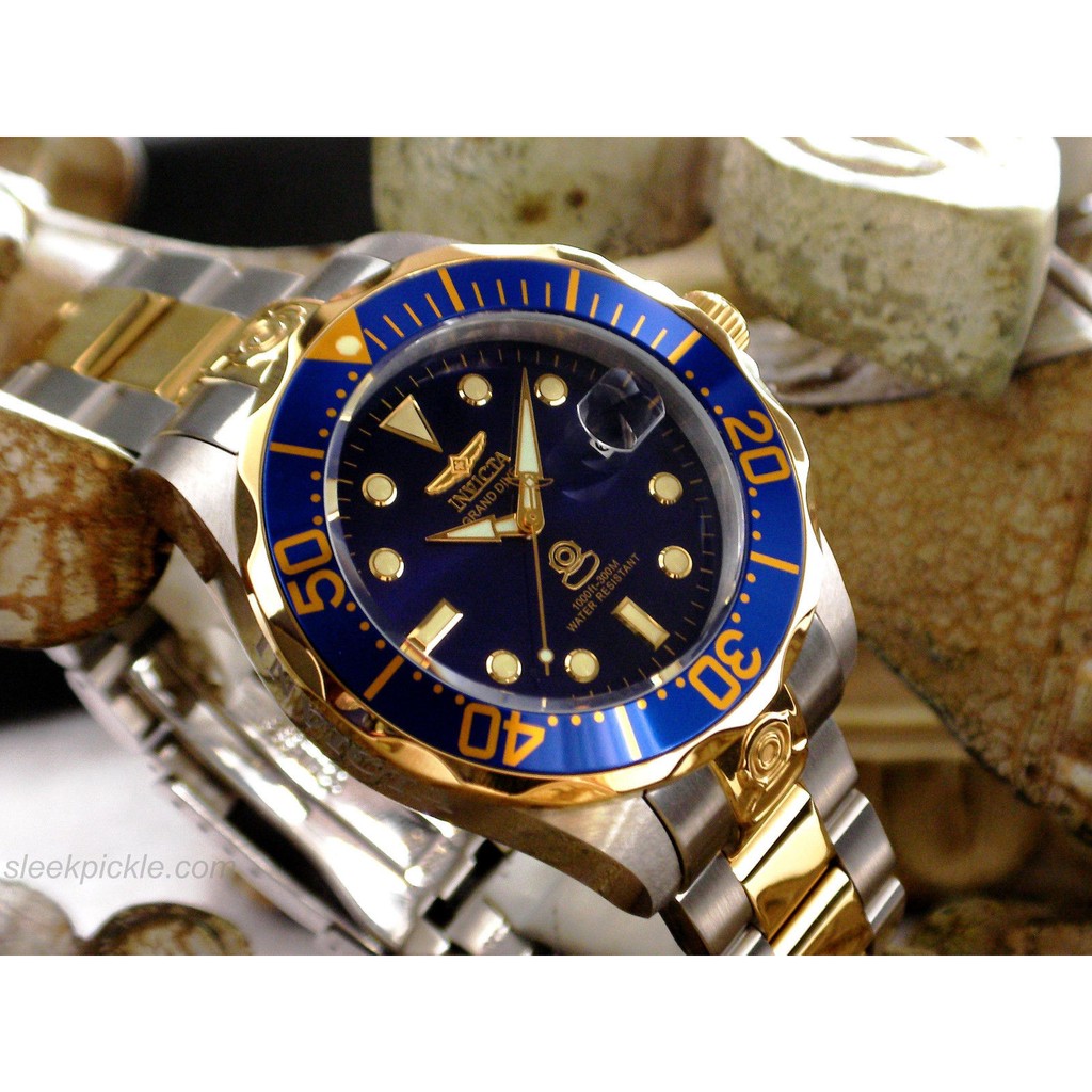開發票台灣保固英威塔Invicta 3049 Pro Diver潛水機械錶日本NH35A機芯男士錶不鏽鋼錶帶藍色男錶手錶