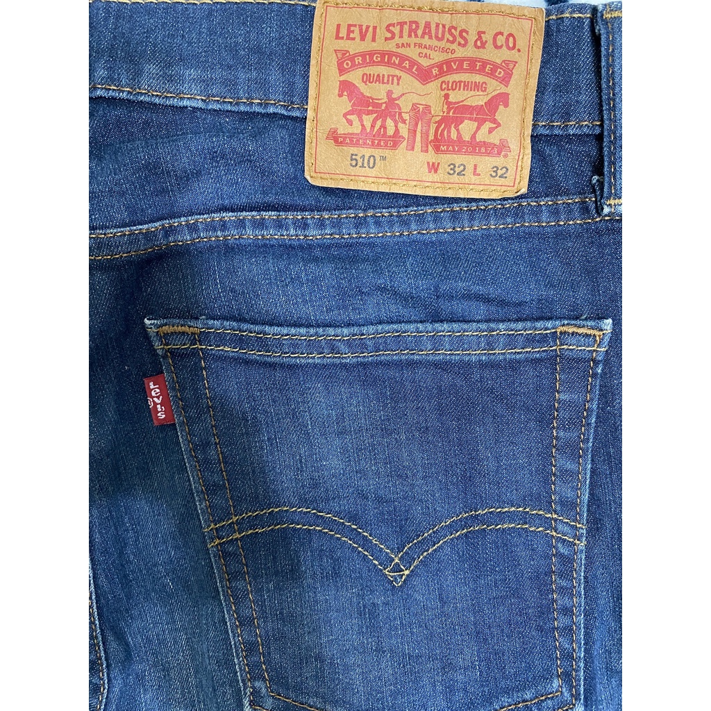 近全新正品Levis 510(W32)藍色刷紋彈性牛仔褲