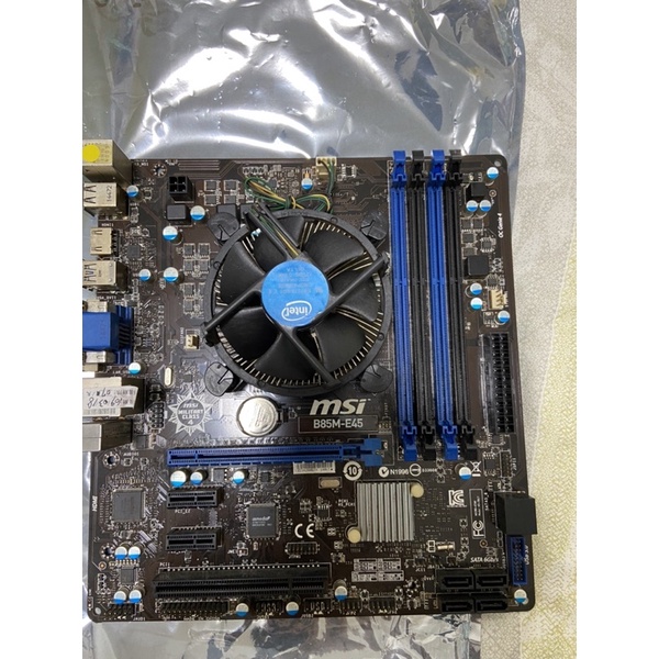 二手 Msi b85m e45 + e3 1231 v3  ddr3記憶體 （可議價）