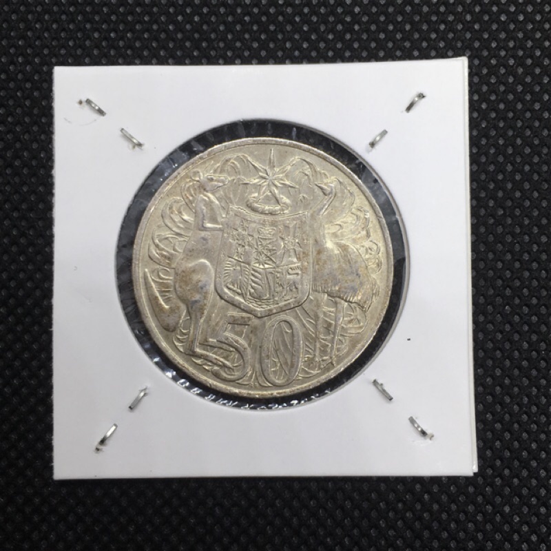 C's🇦🇺澳洲1966年50分特殊銀幣 80%含銀稀有圓形幣 / 紀念幣 硬幣 錢幣 流通幣 特殊幣 澳大利亞