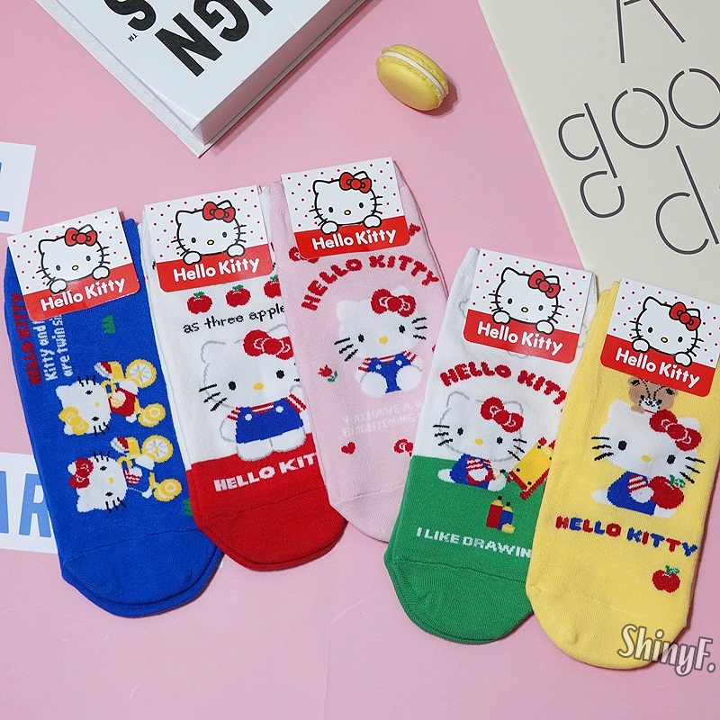 韓國襪子 卡通 三麗鷗 凱蒂貓 KITTY 生活系列 短襪 女襪 韓襪 韓國襪 襪子 現貨