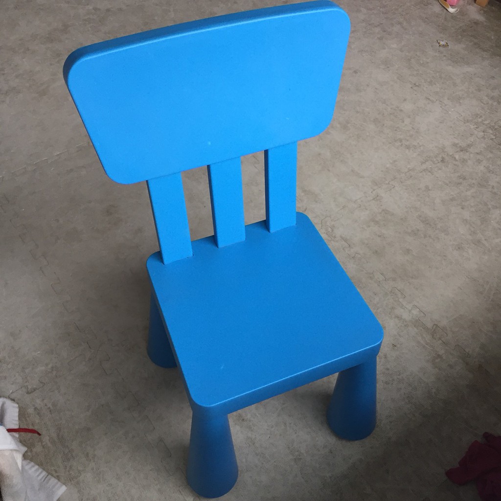 兒童椅子靠背寫字餐座椅宜家塑膠家用寶寶幼稚園板凳子小椅子MAMMUT 兒童椅, 室內/戶外用