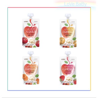 韓國LUSOL 水果果泥 4m+ (蘋果/水梨蘋果/胡蘿蔔蘋果/草莓蘋果)